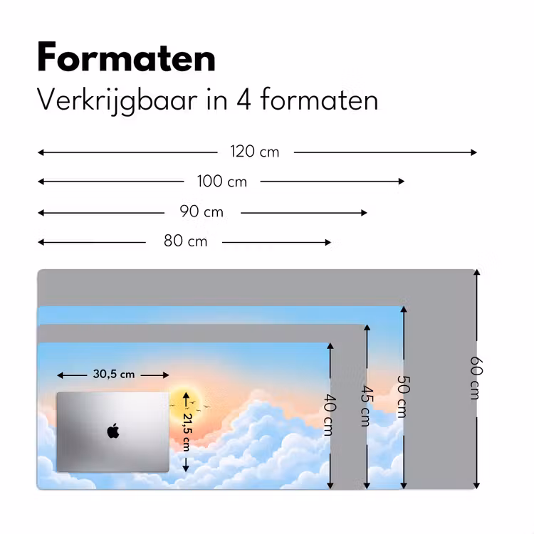 Bureau onderlegger - Zon - Vogels - Lucht - Natuur - Geel — 8