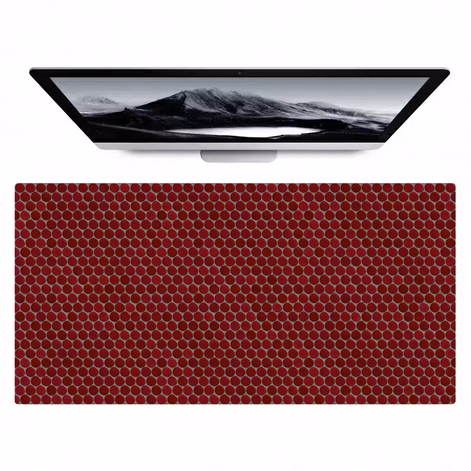 Bureau onderlegger - Penny - Mozaïek - Rond - Rood — 1