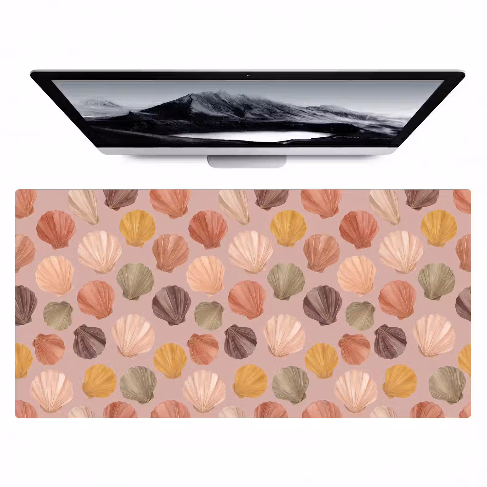Bureau onderlegger - Schelp - Patroon - Zee - Aquarel - Aardetinten — 1