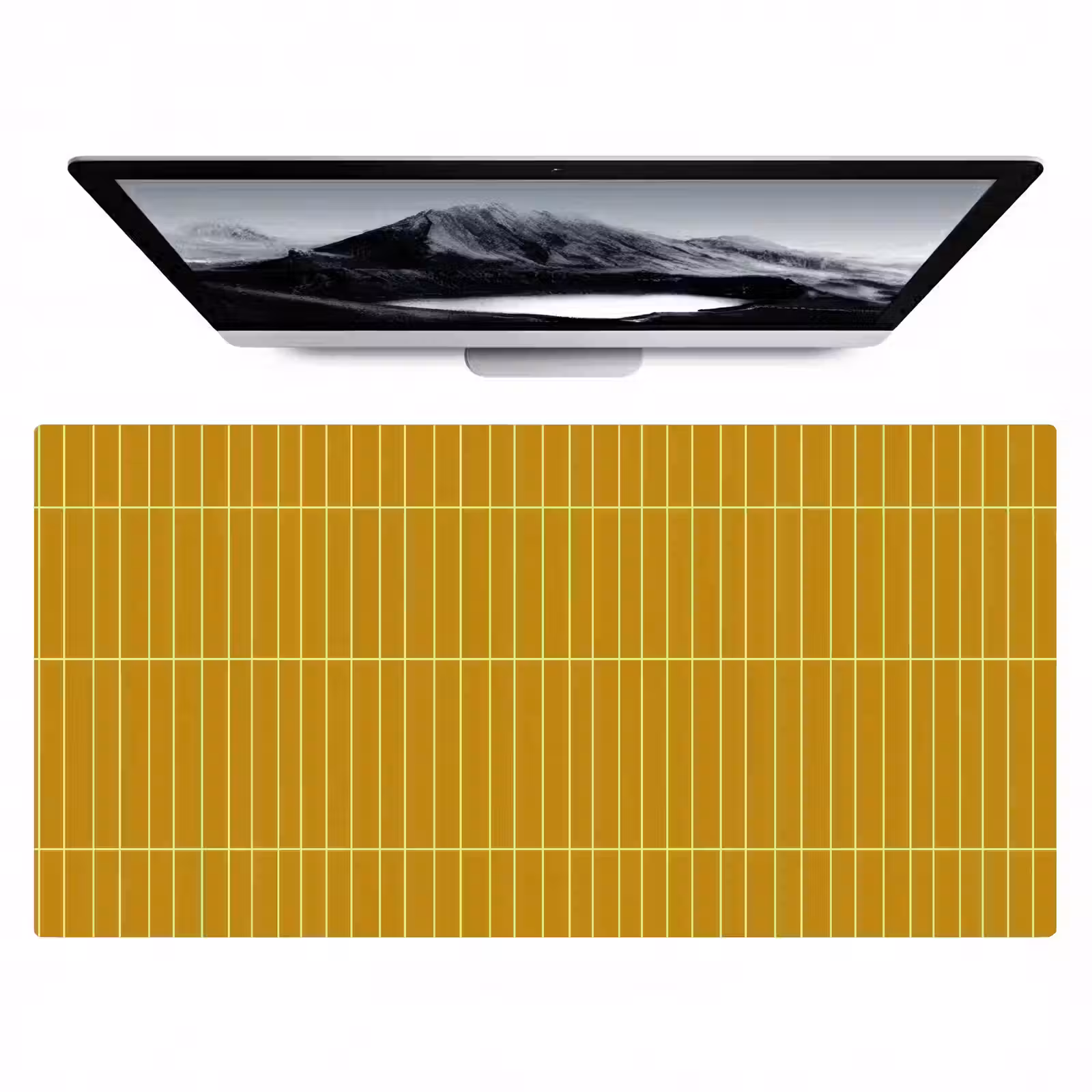 Bureau onderlegger - Tegels - Verticaal - Mosterdgeel — 1