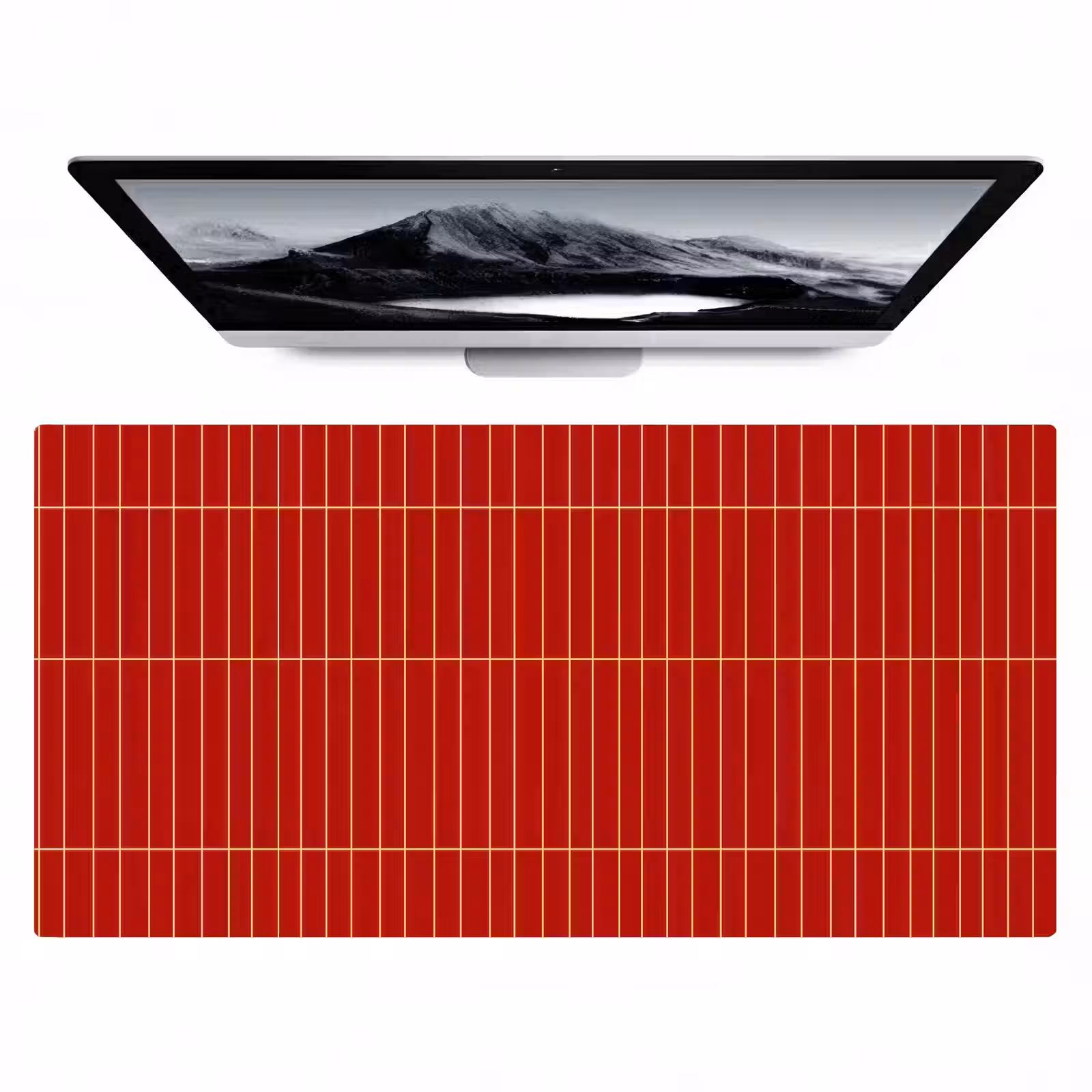 Bureau onderlegger - Verticaal - Wandtegel - Helderrood — 1