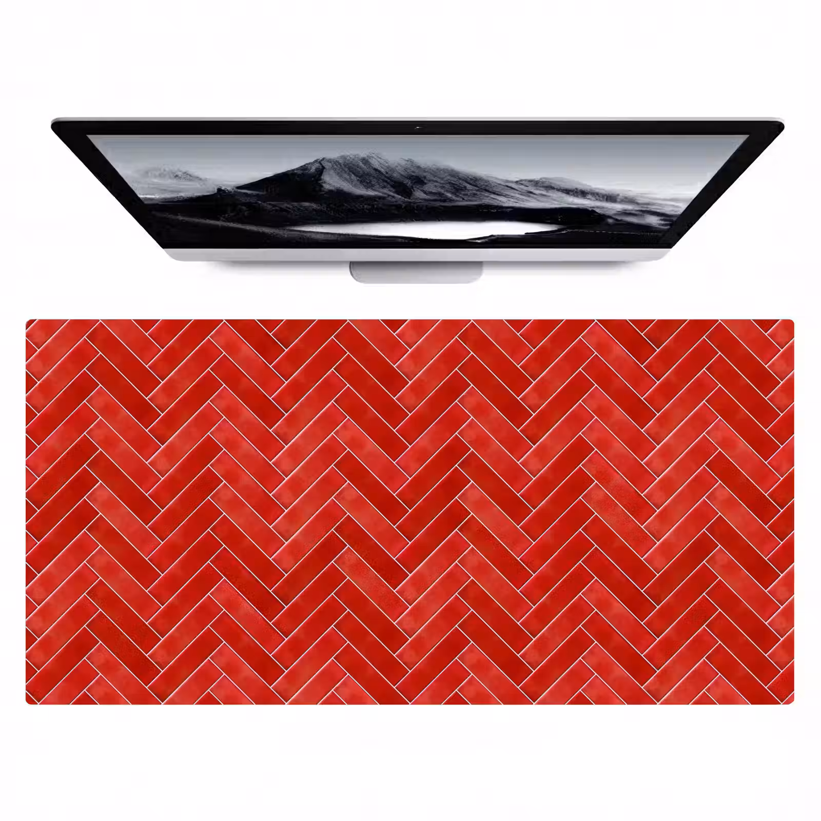 Bureau onderlegger - Visgraat - Tegel - Rood — 1