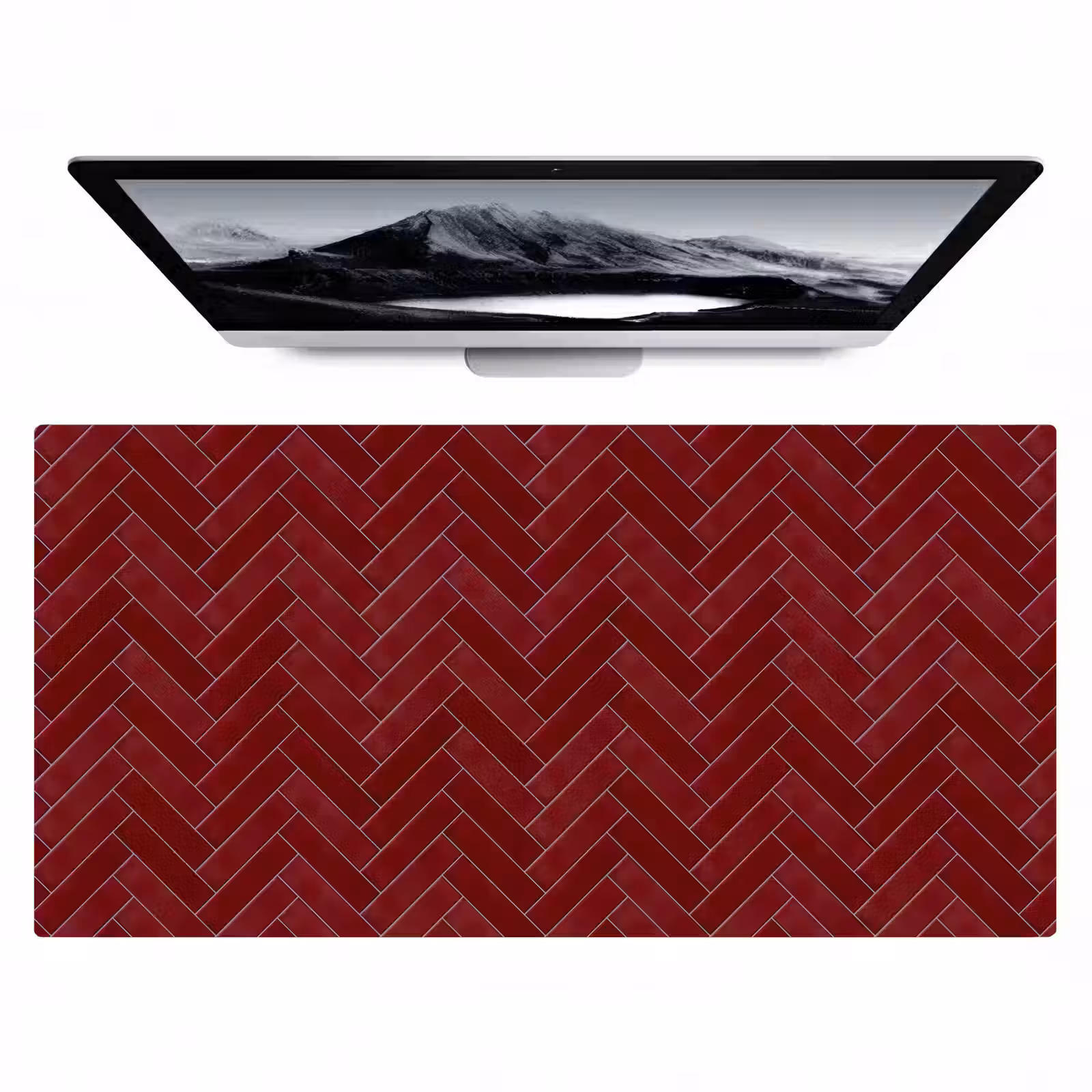 Bureau onderlegger - Visgraat - Wandtegel - Bordeaux - Rood — 1