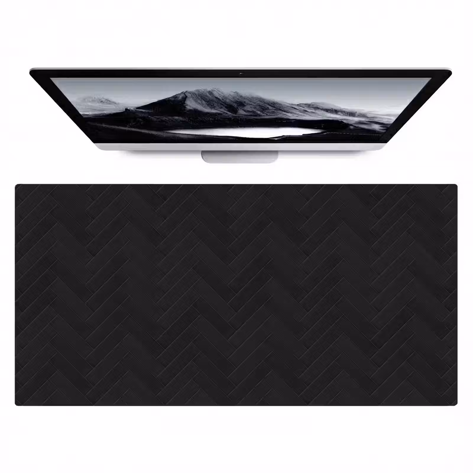 Bureau onderlegger - Visgraat - Wandtegel - Mat - Zwart — 1