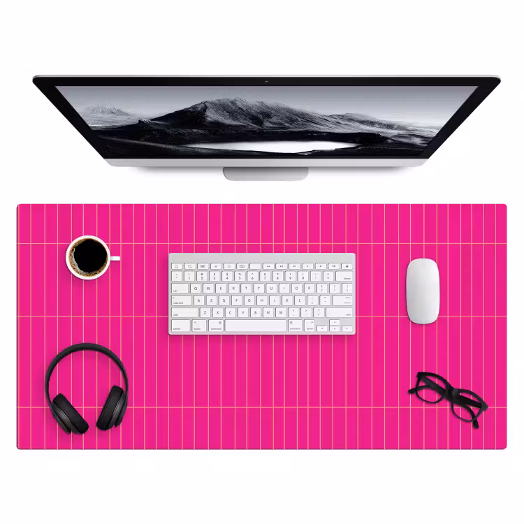 Bureau onderlegger - Patroon - Tegel - Magenta - Roze — 4