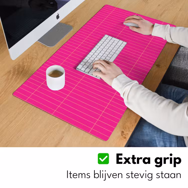 Bureau onderlegger - Patroon - Tegel - Magenta - Roze — 6