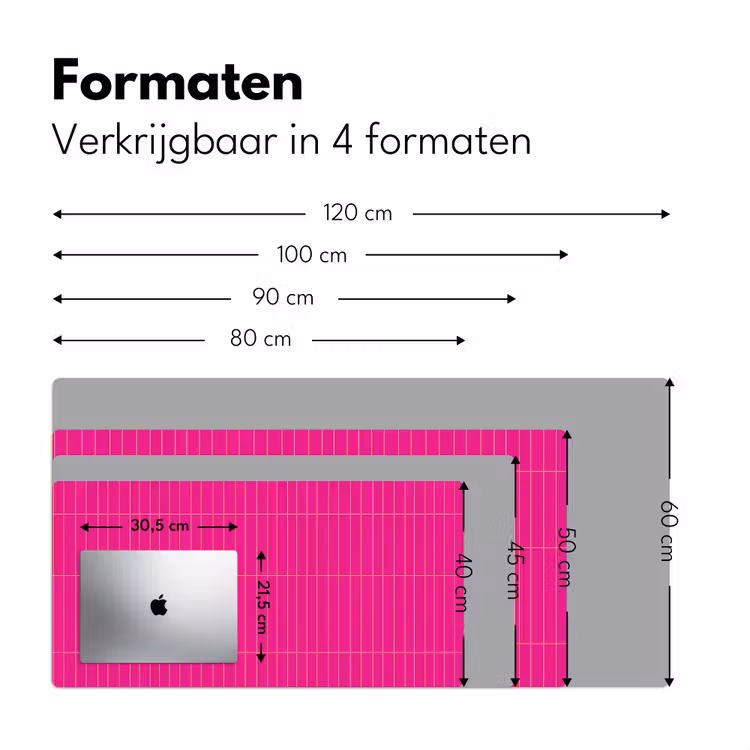 Bureau onderlegger - Patroon - Tegel - Magenta - Roze — 8