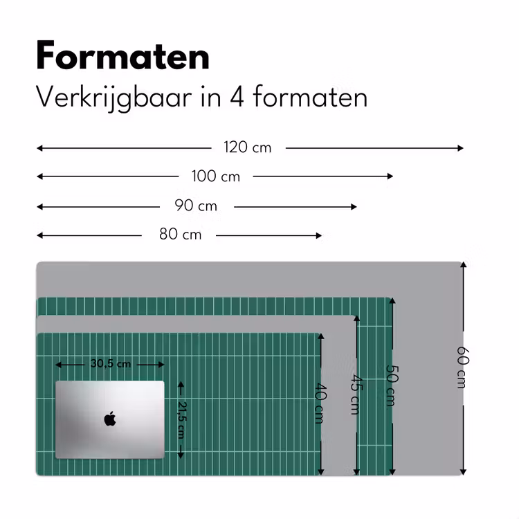 Bureau onderlegger - Patroon - Tegel - Saliegroen — 8