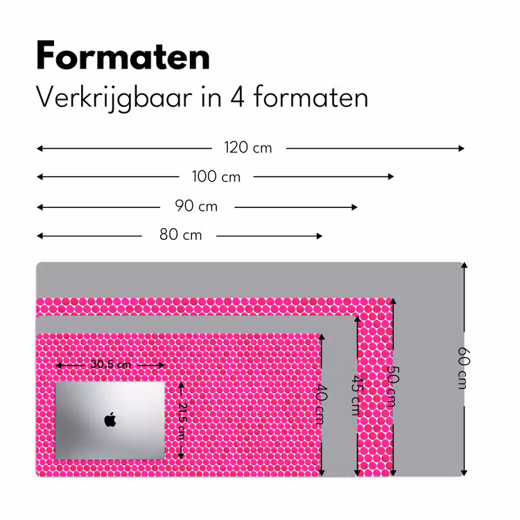 Bureau onderlegger - Penny - Mozaïek - Felroze — 8