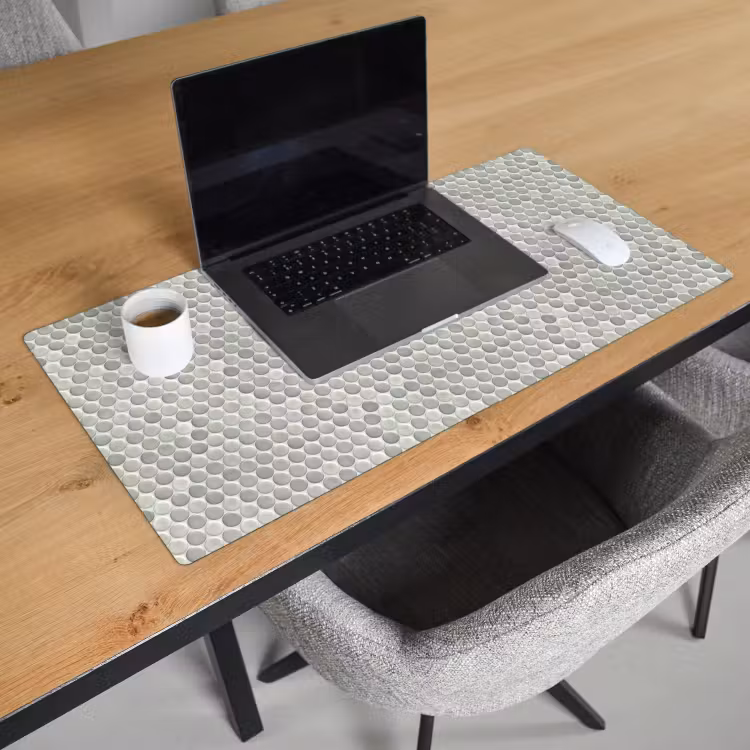 Bureau onderlegger - Penny - Mozaïek - Lichtgrijs — 3