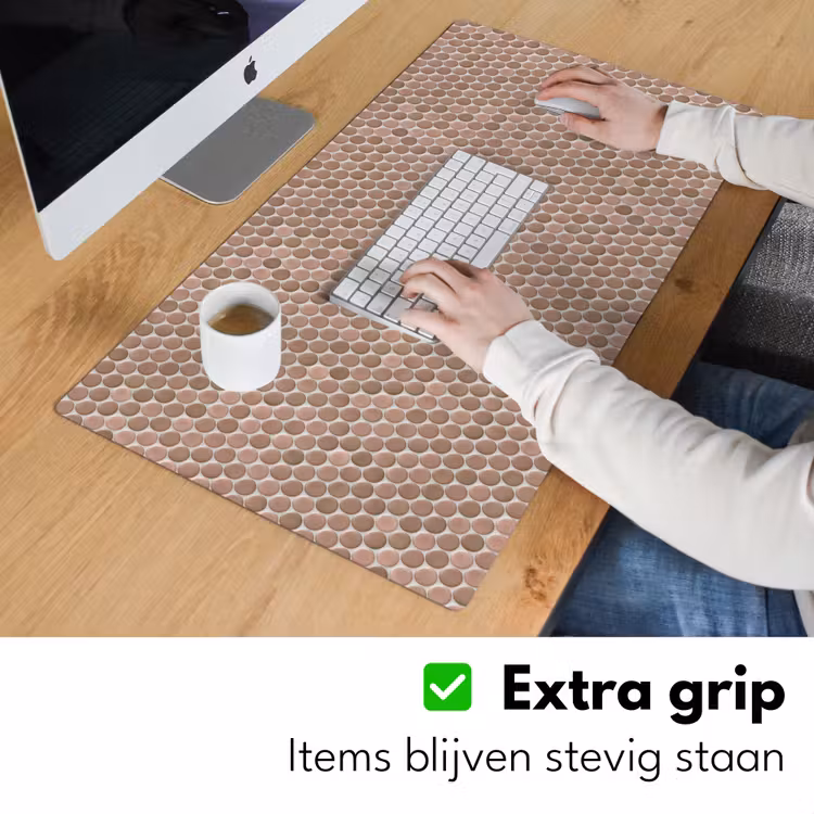 Bureau onderlegger - Penny - Mozaïek - Oudroze - Terracotta — 6