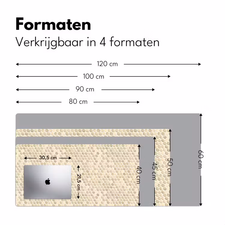 Bureau onderlegger - Penny - Mozaïek - Zand — 8