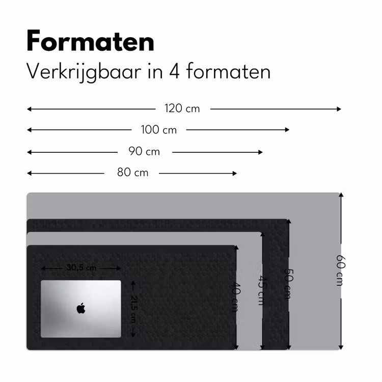 Bureau onderlegger - Penny - Tegel - Mat - Zwart — 8