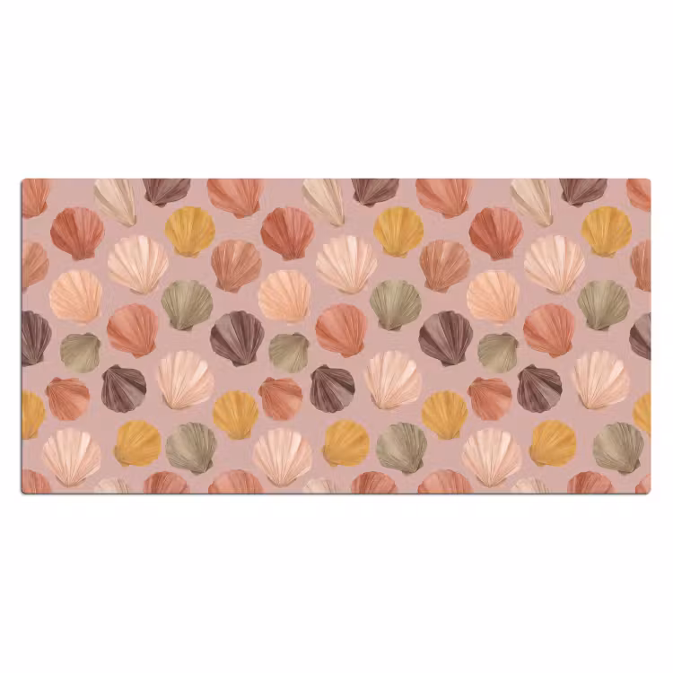 Bureau onderlegger - Schelp - Patroon - Zee - Aquarel - Aardetinten — 2