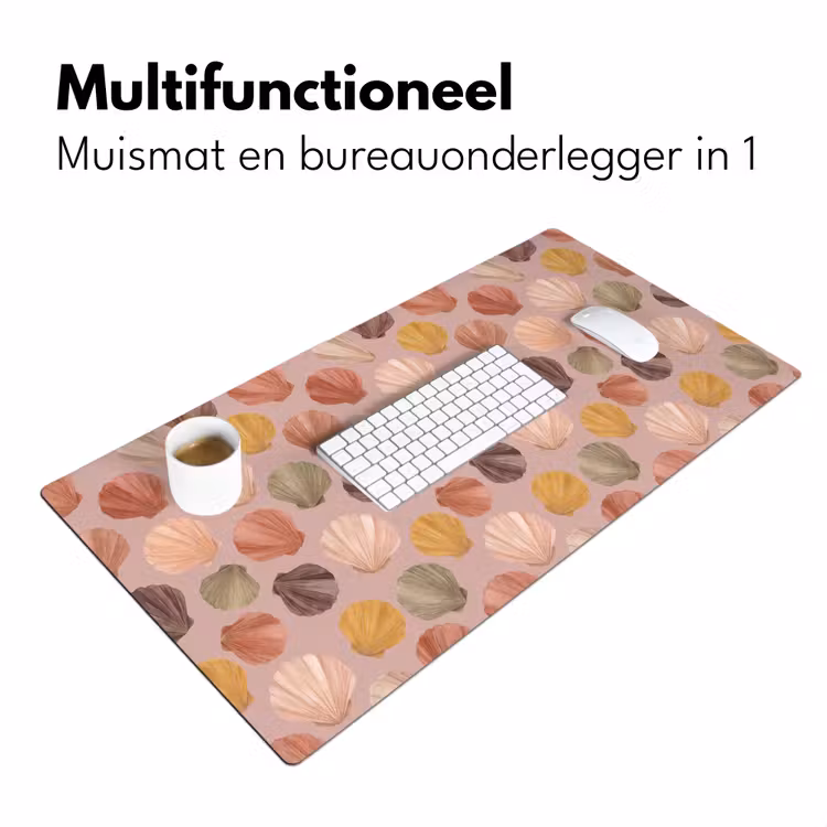 Bureau onderlegger - Schelp - Patroon - Zee - Aquarel - Aardetinten — 7