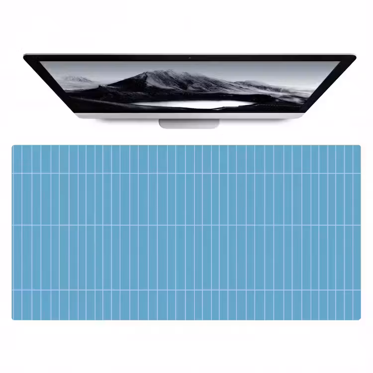 Bureau onderlegger - Tegel - Langwerpig - Patroon - Blauw — 1