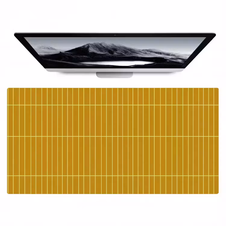 Bureau onderlegger - Tegels - Verticaal - Mosterdgeel — 1