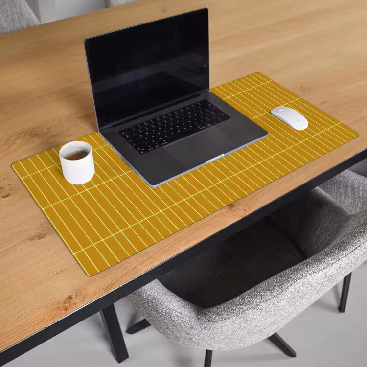 Bureau onderlegger - Tegels - Verticaal - Mosterdgeel — 3