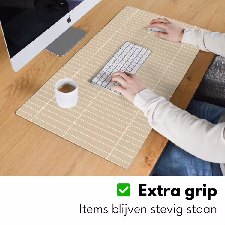 Bureau onderlegger - Verticaal - Wandtegel - Crème - Beige — 6