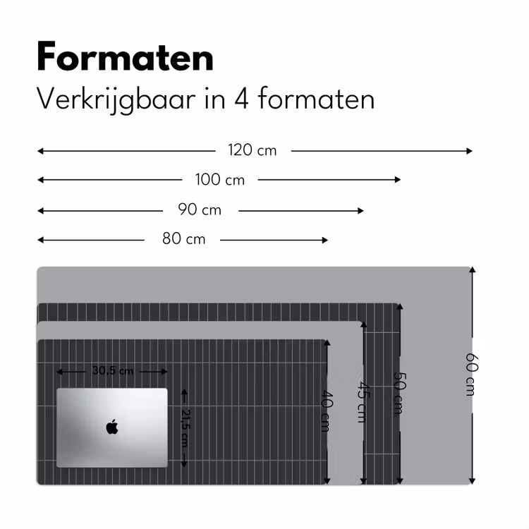 Bureau onderlegger - Verticaal - Wandtegel - Donkergrijs — 8