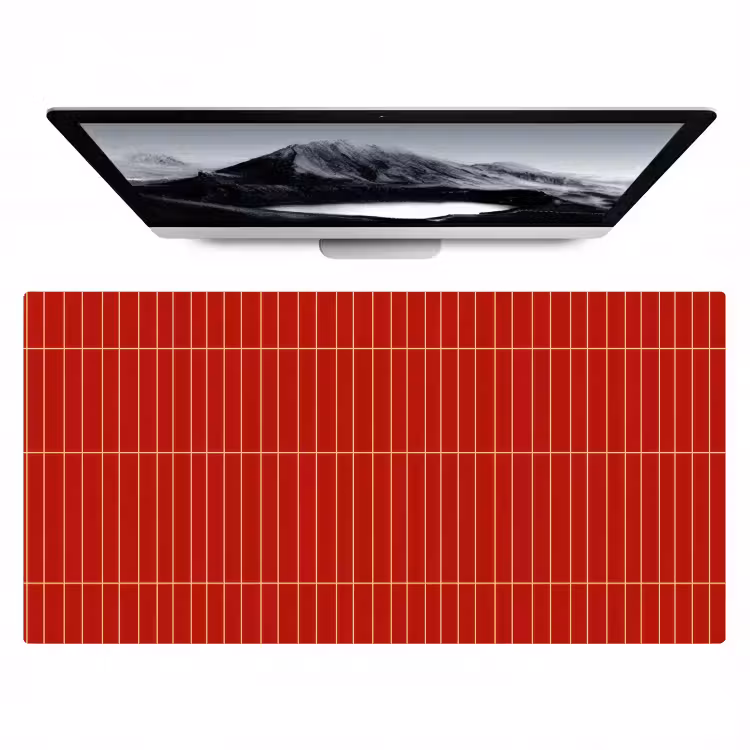 Bureau onderlegger - Verticaal - Wandtegel - Helderrood — 1