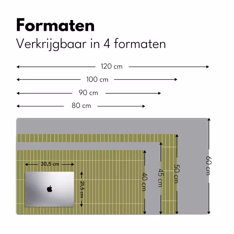 Bureau onderlegger - Verticaal - Wandtegel - Olijfgroen — 8