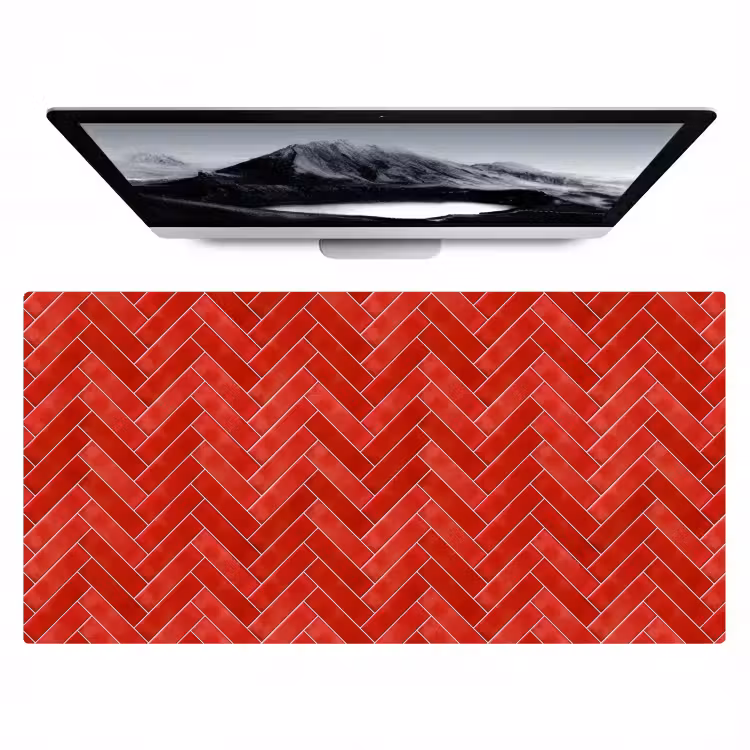 Bureau onderlegger - Visgraat - Tegel - Rood — 1