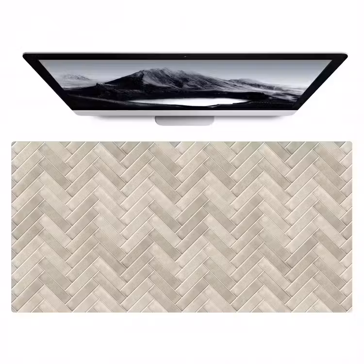 Bureau onderlegger - Visgraat - Wandtegel - Beige — 1
