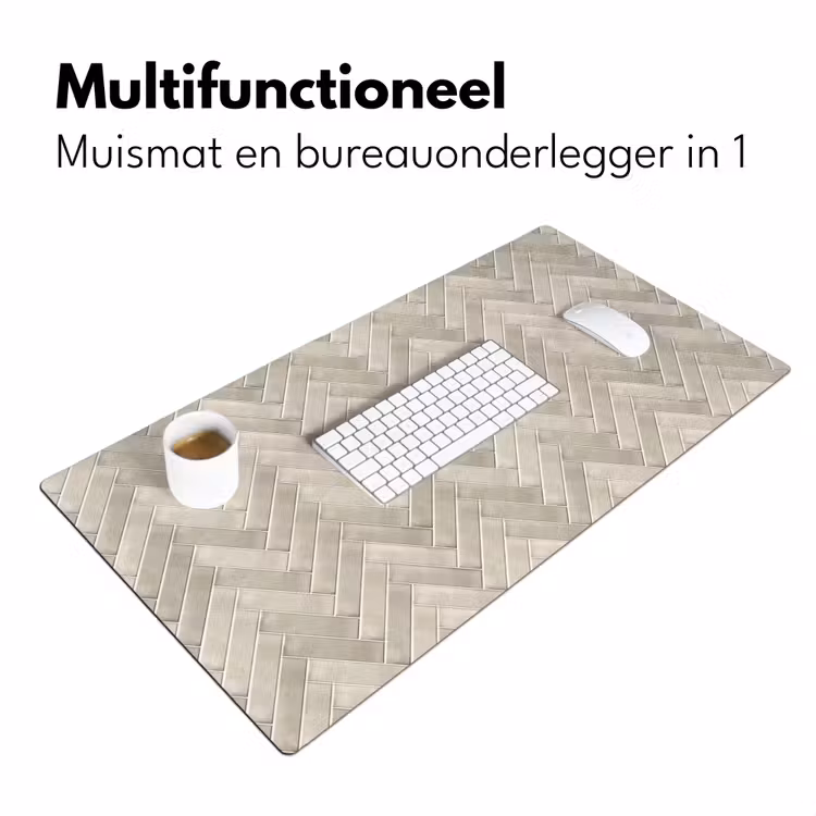 Bureau onderlegger - Visgraat - Wandtegel - Beige — 7