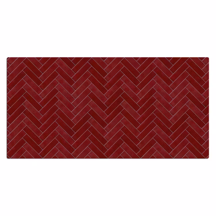 Bureau onderlegger - Visgraat - Wandtegel - Bordeaux - Rood — 2