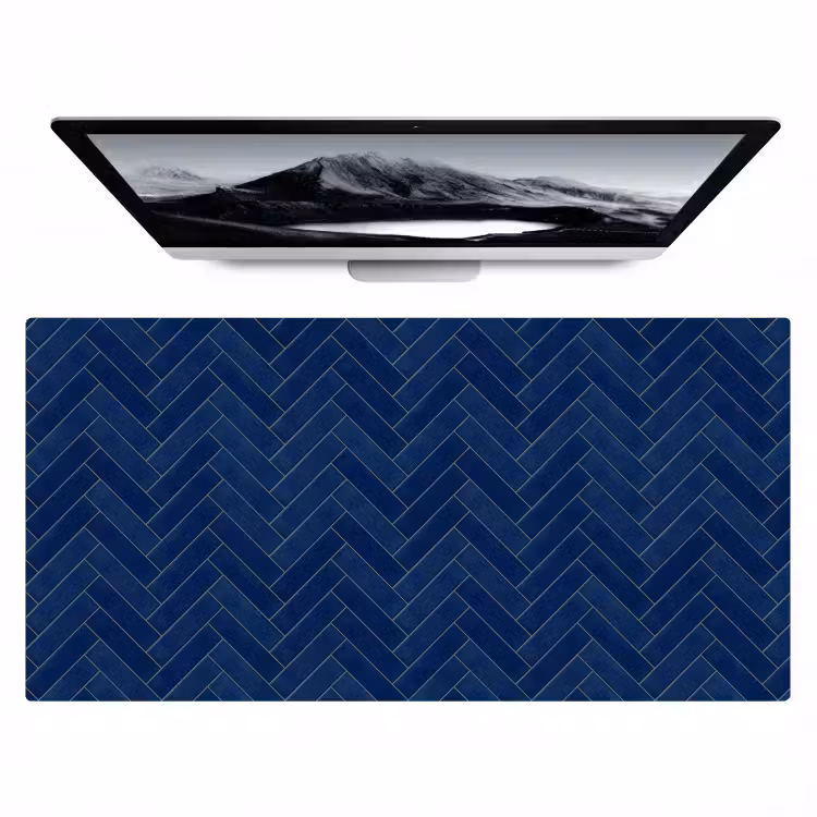 Bureau onderlegger - Visgraat - Wandtegel - Donkerblauw - Navy Blue — 1