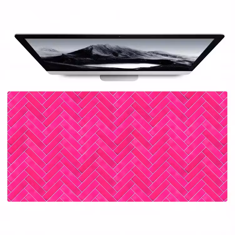 Bureau onderlegger - Visgraat - Wandtegel - Fuchsia - Roze — 1