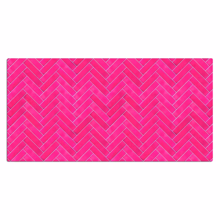 Bureau onderlegger - Visgraat - Wandtegel - Fuchsia - Roze — 2