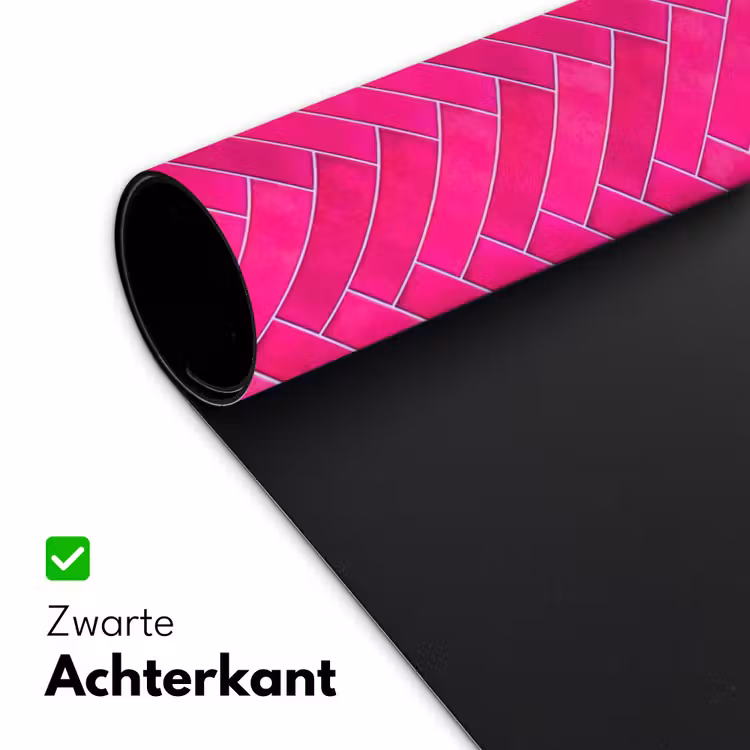 Bureau onderlegger - Visgraat - Wandtegel - Fuchsia - Roze — 5
