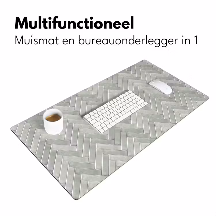Bureau onderlegger - Visgraat - Wandtegel - Grijs — 7