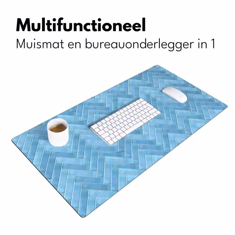 Bureau onderlegger - Visgraat - Wandtegel - Lichtblauw — 7