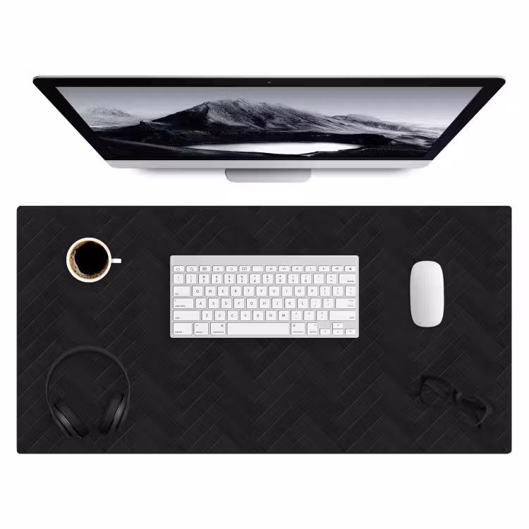 Bureau onderlegger - Visgraat - Wandtegel - Mat - Zwart — 4