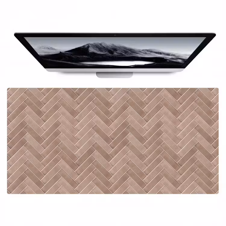 Bureau onderlegger - Visgraat - Wandtegel - Oudroze - Terracotta — 1
