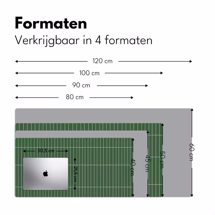 Bureau onderlegger - Wandtegel - Verticaal - Donkergroen — 8