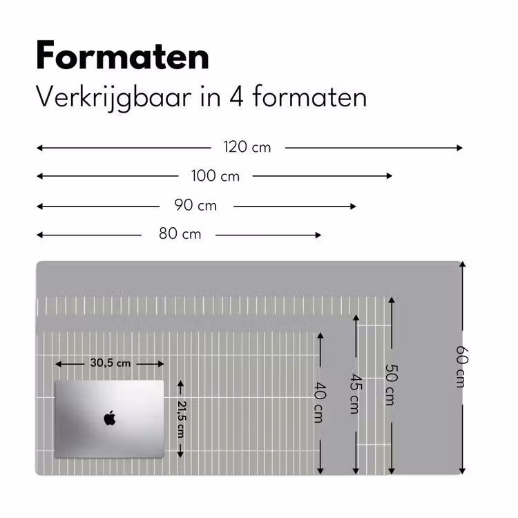 Bureau onderlegger - Wandtegel - Verticaal - Lichtgrijs — 8