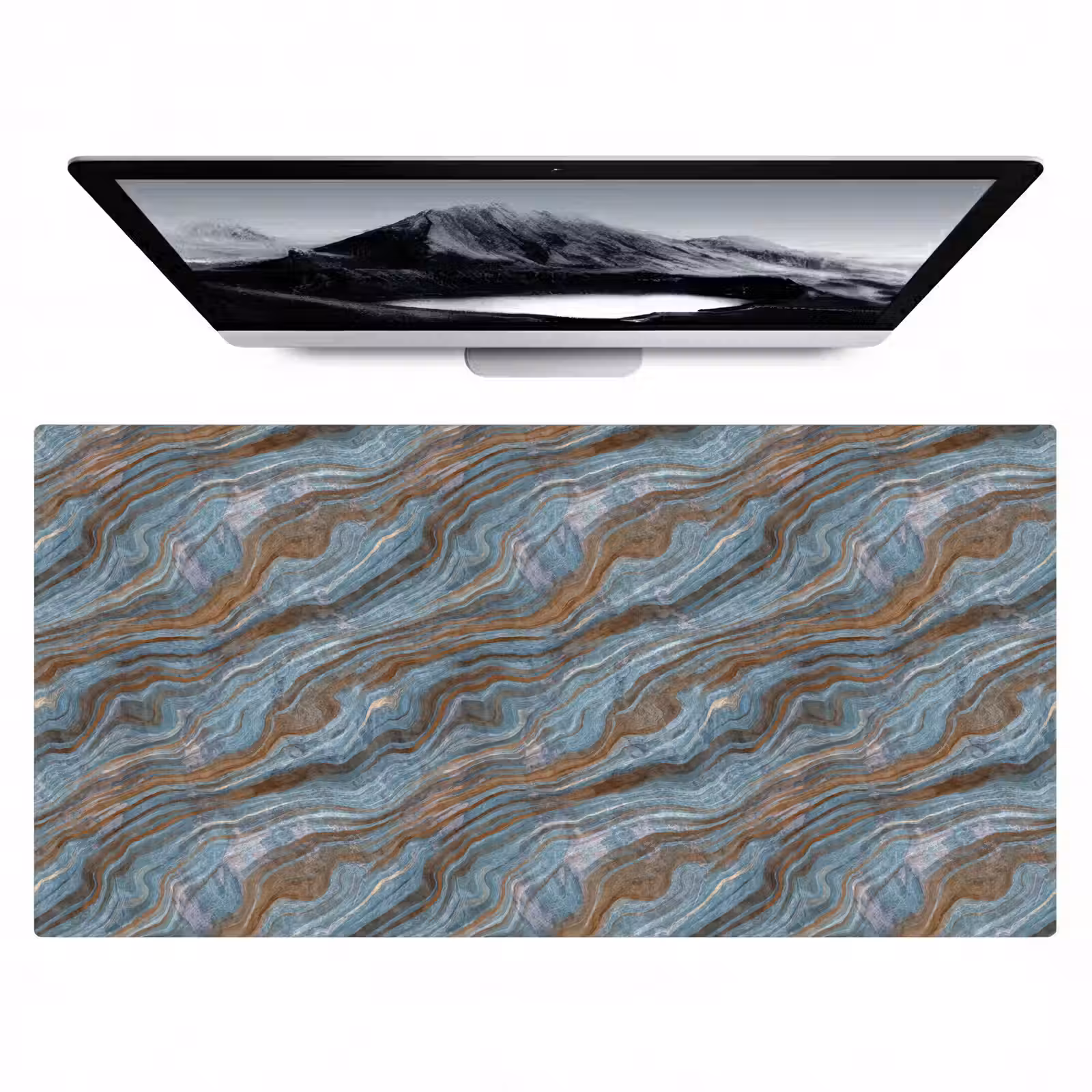 Bureau onderlegger - Patroon - Steen - Blauw — 1