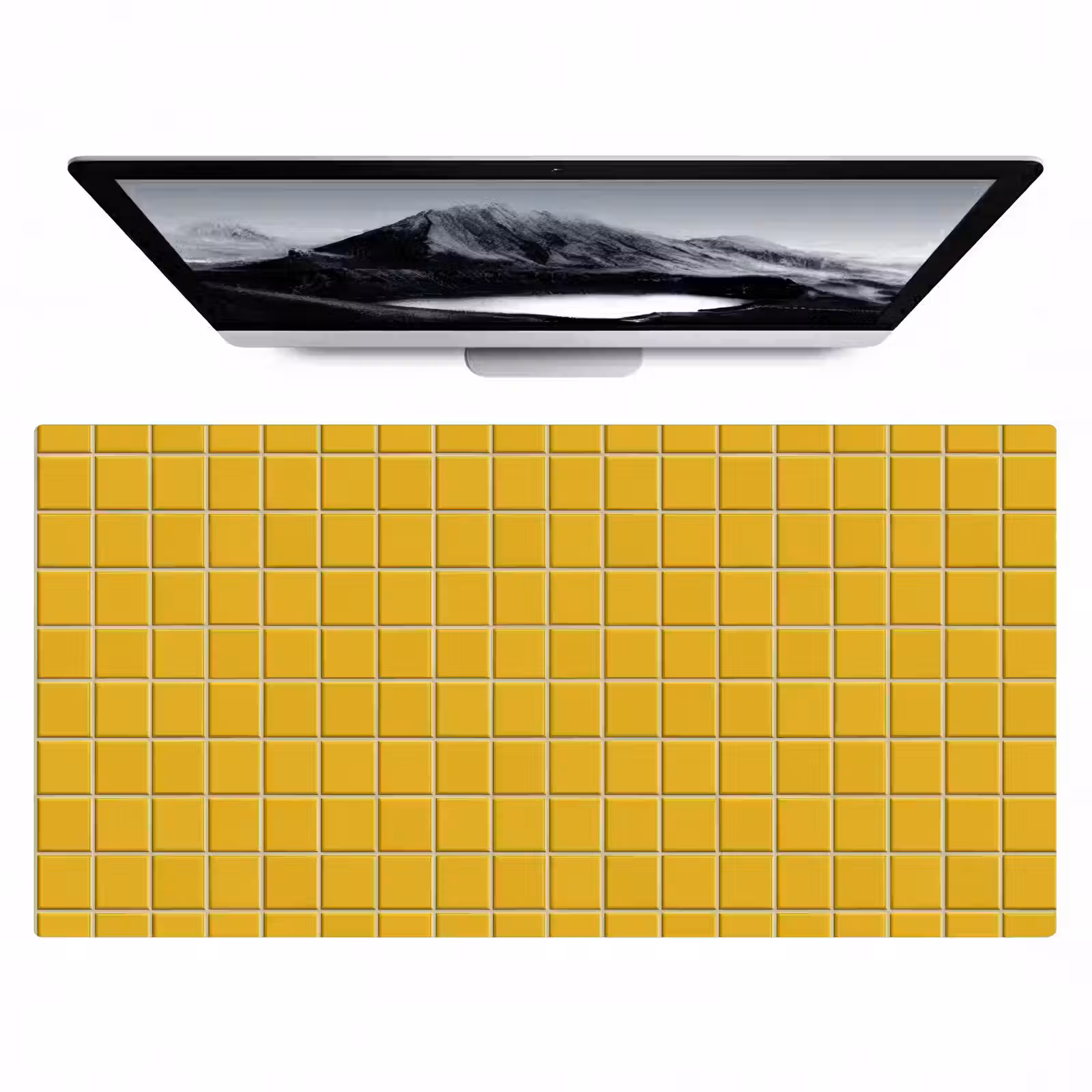 Bureau onderlegger - Patroon - Tegel - Okergeel — 1