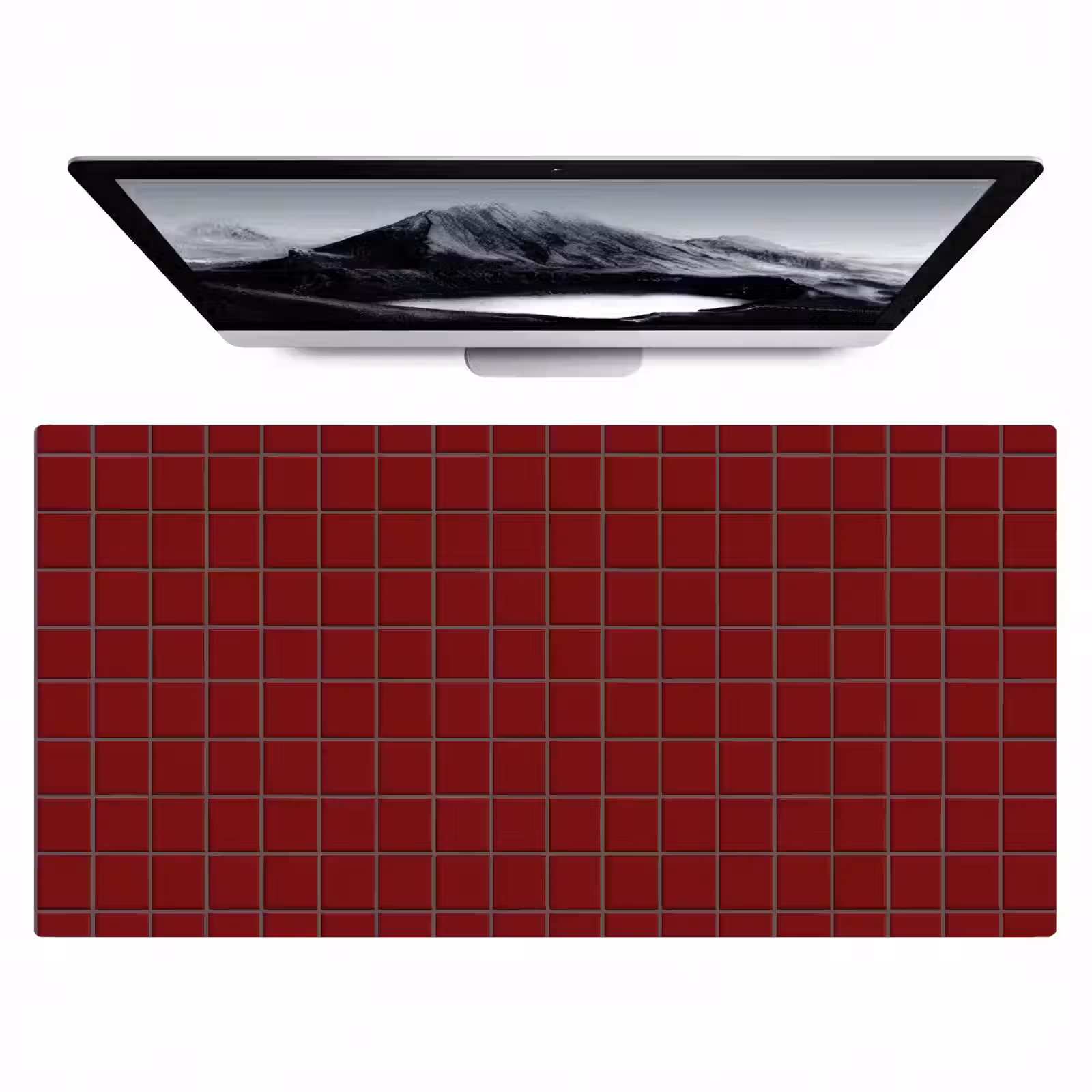 Bureau onderlegger - Patroon - Tegels - Burgundy — 1