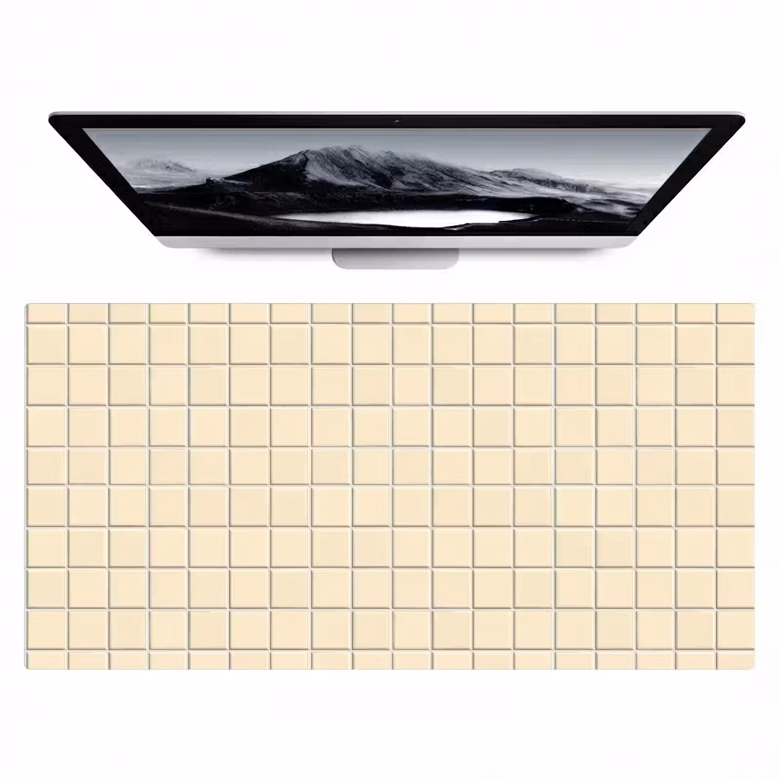 Bureau onderlegger - Patroon - Tegels - Gebroken - Wit — 1