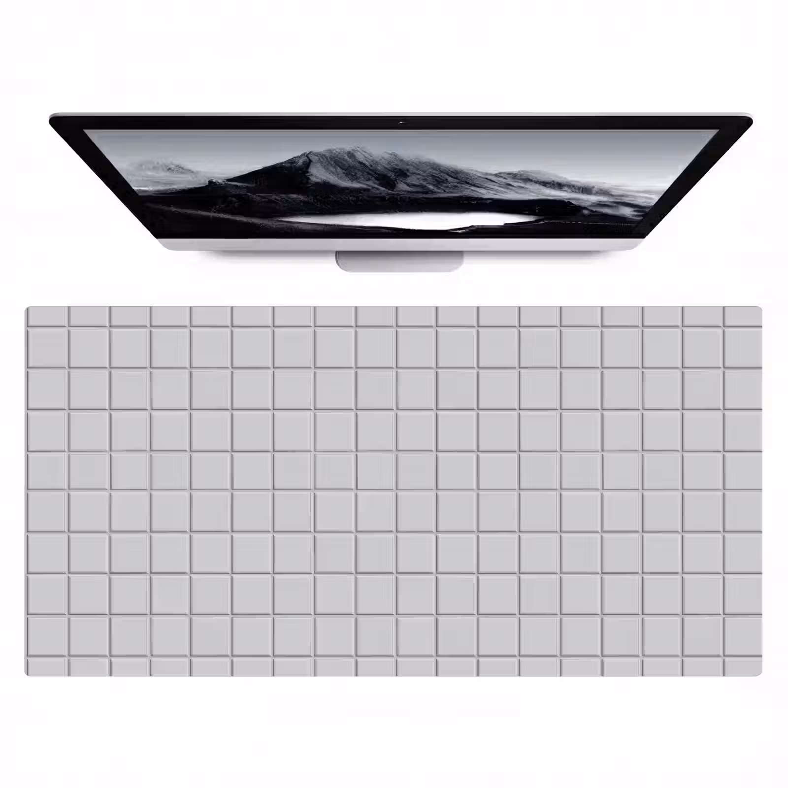 Bureau onderlegger - Patroon - Tegels - Licht - Grijs — 1
