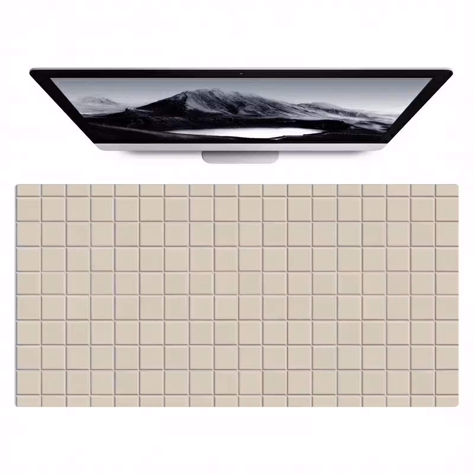 Bureau onderlegger - Patroon - Tegels - Taupe — 1