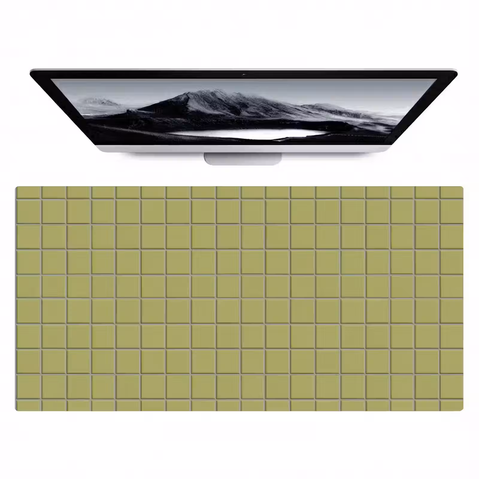 Bureau onderlegger - Tegel - Patroon - Olijfgroen — 1