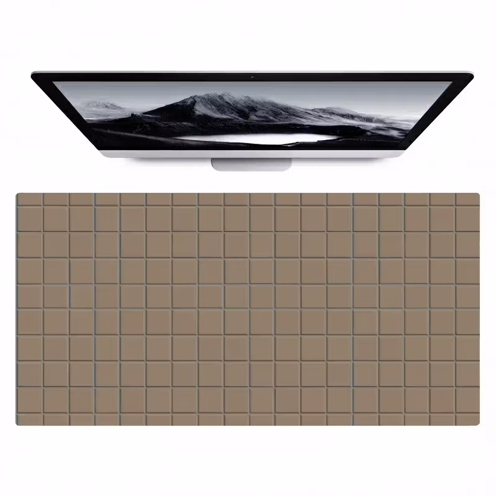 Bureau onderlegger - Tegel - Patroon - Taupe — 1