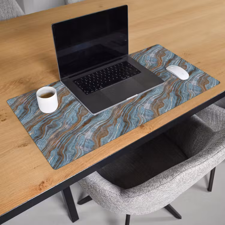 Bureau onderlegger - Patroon - Steen - Blauw — 3