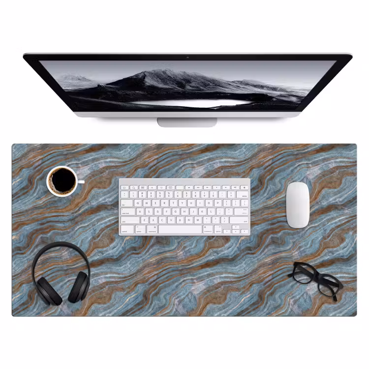 Bureau onderlegger - Patroon - Steen - Blauw — 4